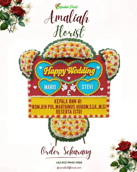 Papan Bunga Pernikahan Mendak